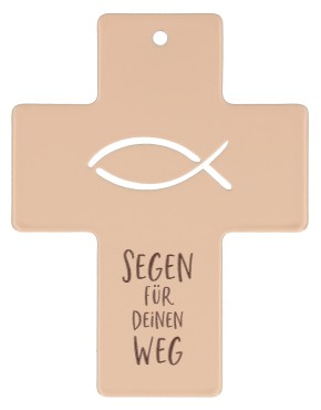 Symbolkreuz Edelstahl beige